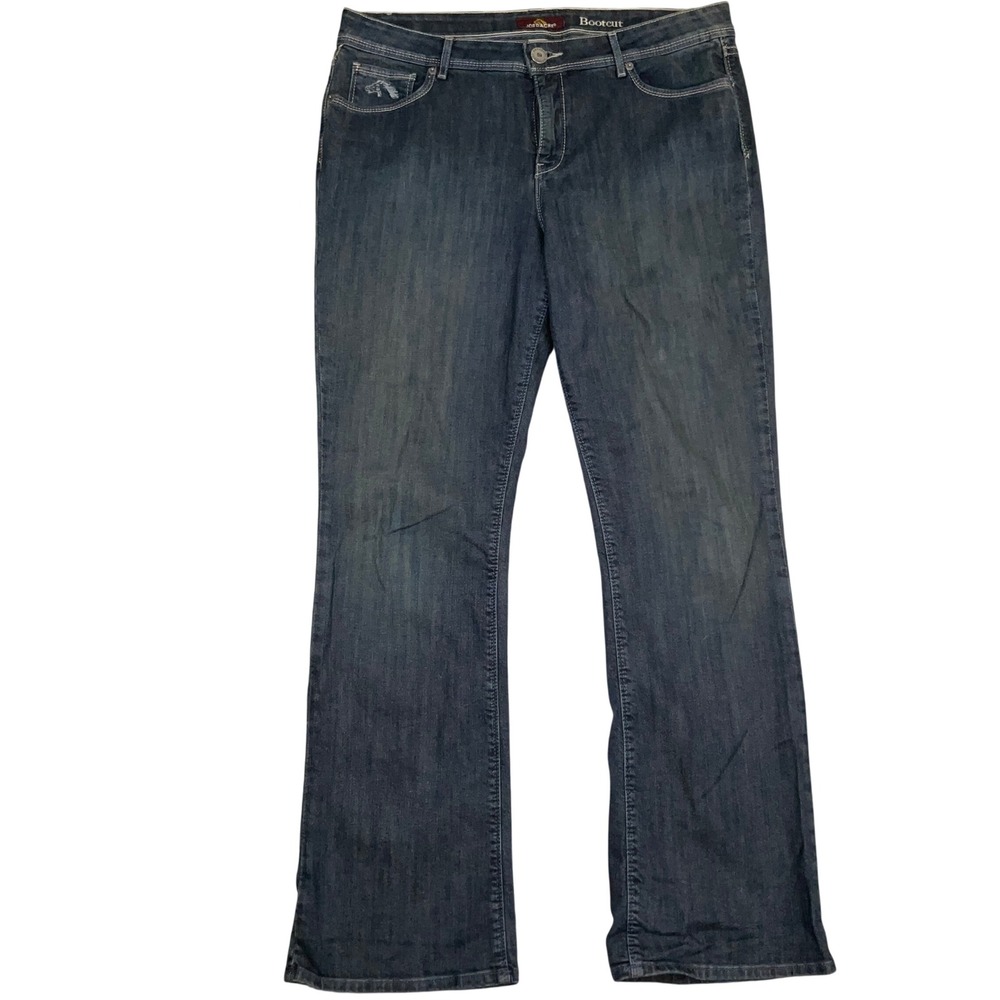 Jordache Jeans Womens 14 Blue Embroidered Bootcut Horse Pocket 80s VTG
